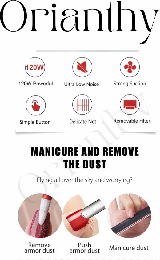 Orianthy Nagel Stofafzuiger - Nagel Stofafscheider Zuigmachine - Manicure- Roze - Nail Dust Collector Pink 4 Orianthy Nagel Stofafzuiger - Nagel Stofafscheider Zuigmachine - Manicure- Roze - Nail Dust Collector Pink - Image 2