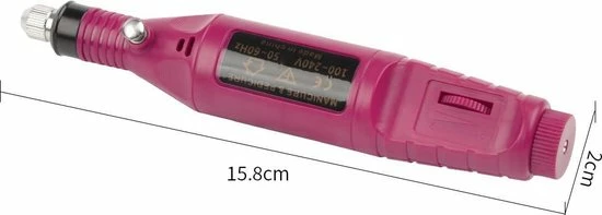 PKD Elektrische Nagelvijl - Dark Pink - Manicure - Pedicure - Handen - Voeten - Nagels - Vijlen 6 PKD Elektrische Nagelvijl - Dark Pink - Manicure - Pedicure - Handen - Voeten - Nagels - Vijlen - Image 4