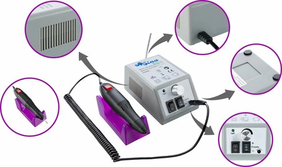 SINA Professionele Freesmachine Manicure Pedicure Nagelfrees Nagels Design Grijs 13 SINA Professionele Freesmachine Manicure Pedicure Nagelfrees Nagels Design Grijs - Image 11