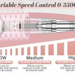 CACCIO? NAILS 2022 Rose Goud Nagelfrees- 35.000 RPM - Sterke Motor - Lage Geluid - Lage Trillingen - LUXE - LED Beeldscherm - Inclusief 6 Bitjes - Manicure/Pedicure Voeten En Handen - Hoge Kwaliteit - Professioneel -Lanaform Shop 550x340 5