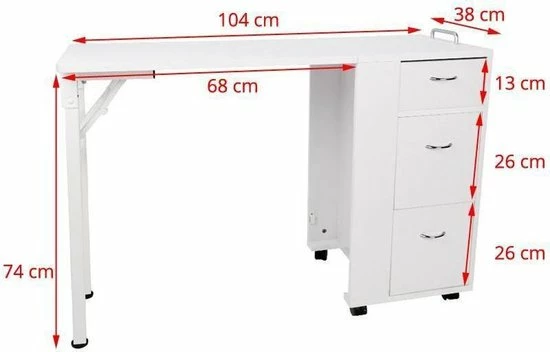 Mega Beauty Shop? Inklapbare Manicuretafel Zonder Afzuiging 5 Mega Beauty Shop? Inklapbare Manicuretafel Zonder Afzuiging - Image 3