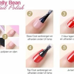 Jelly Bean Nail Polish Primerpack 6W - Primer - Base Coat - Top Coat + Premium UV Nagellamp 6W -Lanaform Shop 550x400 1