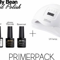 Jelly Bean Nail Polish Primerpack 80W - Proffesionele UV Nagellamp Voor Gel Nagellak - Primer - Base Coat - Top Coat
