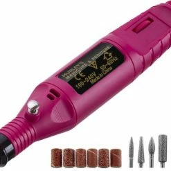 MURLEY'S Elektrische Nagelfrees Beginners - 20.000 Toeren - Incl. 6 Bitjes En 6 Schuurrolletjes - Manicure & Pedicure Set