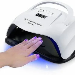 StoneGoods 80W Nageldroger Voor Gelnagels - Sun X Plus- Professionele 42LED UV Nagellamp Voor Gel Nagellak - 42 LEDlampjes - SMART Sensor - 2 Handen Droger - Timer 10/30/60/90 Sec - UV LCD Disply - Low Heat Mode - Automatic Sensor - Double Light - Nagel Gellak -Lanaform Shop 550x437 2
