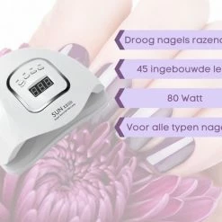 Merkloos Daniqqi - 80 Watt UV LED Lamp Nagels - 45 Leds Nagellamp - Wit 15 Merkloos Daniqqi - 80 Watt UV LED Lamp Nagels - 45 Leds Nagellamp - Wit -Lanaform Shop 550x440