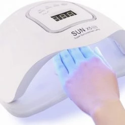 Merkloos Studio Jacqu? Manicurelamp - Manicure / Pedicure Lamp Voor Tafel - Tafellamp Nagelstyliste - Nagels Drogen - UV LED Licht - Nagellak - Nageldroger - 80W - Wit