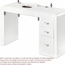 MEGA BEAUTY SHOP® MBS-3103 Manicuretafel Met Afzuiging - Rechts - Wit 12 MEGA BEAUTY SHOP® MBS-3103 Manicuretafel Met Afzuiging - Rechts - Wit -Lanaform Shop 550x487 8