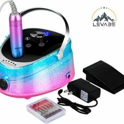 Professionele Levabe Nagelfrees Roze Model Escort (35.000RPM) OPLAADBAAR - Elektrische Nagelvijl + Bitjes En Toebehoren - Polijstmachine