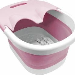 Dennepark Voetenbad - Opvouwbaar - Roze - Opklapbaar Voetenbadje - Incl. Massagerollers - Voetmassage
