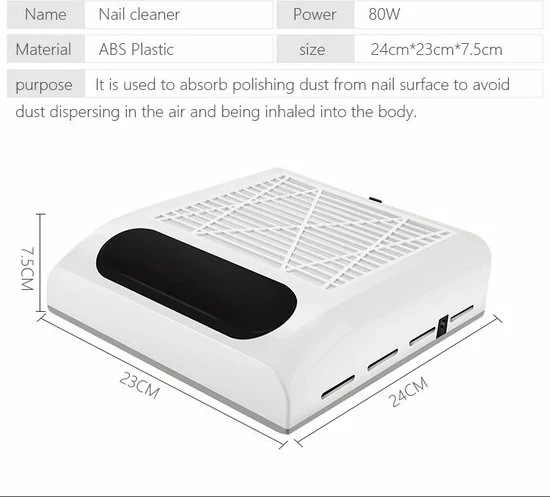 Victoria Nails Pro Nagelstofafzuiger - Afstofzuiger - Nail Dust Collector - Stofzuiger Voor Nail Salon - Nagels - Acrylnagels - Nepnagels - Gelnagels - Electrische Nagelstofzuiger - Tafelafzuiging. - Goud Kleur Met Filter - 80Watt - Manicure/Pedicure Handen En Voeten 9 Victoria Nails Pro Nagelstofafzuiger - Afstofzuiger - Nail Dust Collector - Stofzuiger Voor Nail Salon - Nagels - Acrylnagels - Nepnagels - Gelnagels - Electrische Nagelstofzuiger - Tafelafzuiging. - Goud Kleur Met Filter - 80Watt - Manicure/Pedicure Handen En Voeten - Image 7