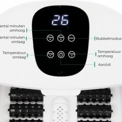 Niceey Massage Voetenbad XXL – Elektrisch Voetbad Met Bubbelfunctie – 10 Massage Rollers – Infrarood Voetmassage - 12L - Wit -Lanaform Shop 550x499