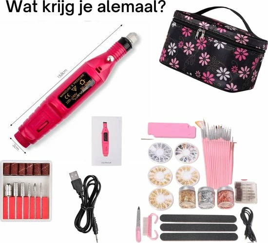 BeautyFit Elektrische Nagelvijl 45 Delig - Nagelfrees Complete Set- Nagel Set + Decoratie - Inclusies Schuurrolletjes - Nagelfrees Bitjes - Nagel Steentjes - Nagel Penselen - Black Friday 2022 Deals - Schoencadeautjes - Sinterklaas Cadeautjes - Kerstcadeau 8 BeautyFit Elektrische Nagelvijl 45 Delig - Nagelfrees Complete Set- Nagel Set + Decoratie - Inclusies Schuurrolletjes - Nagelfrees Bitjes - Nagel Steentjes - Nagel Penselen - Black Friday 2022 Deals - Schoencadeautjes - Sinterklaas Cadeautjes - Kerstcadeau - Image 6