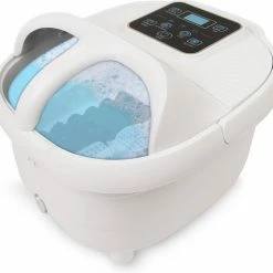 Niceey Massage Voetenbad XL ? Elektrisch Voetbad Met Bubbelfunctie ? 12 Massage Rollers ? Infrarood Voetmassage - 12L - Wit