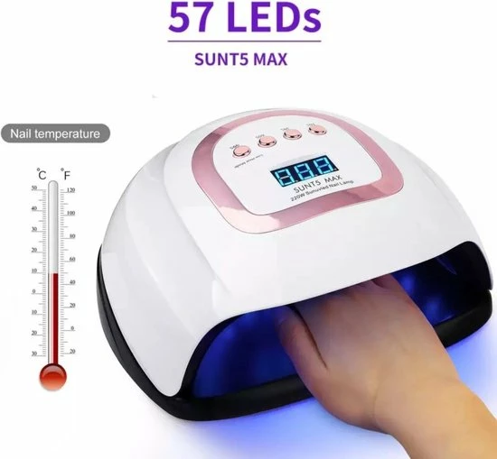 CACCIO® NAILS 2022 Nageldroger - 220W/57 LEDs - Paars/wit Kleur -SUNT5 MAX - Nail Dryer - Nagelstudio - Professioneel Gebruik - Gelnagels - UV Nagellamp - LED Nagellamp - Top Coat Nageldroger - Acrylnagels - Tafellamp - Uv/led Nageldroger - Nagels - Origineel 11 CACCIO® NAILS 2022 Nageldroger - 220W/57 LEDs - Paars/wit Kleur -SUNT5 MAX - Nail Dryer - Nagelstudio - Professioneel Gebruik - Gelnagels - UV Nagellamp - LED Nagellamp - Top Coat Nageldroger - Acrylnagels - Tafellamp - Uv/led Nageldroger - Nagels - Origineel - Image 9