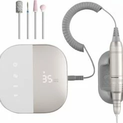 DMB Lifestyle Nagelvijl/nagelfrees Electrisch - RPM 35000 - Led Display - Grijs