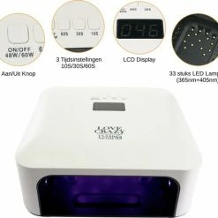 Love Crazy LoveCrazy 60W LED Nageldroger Voor Gelnagels - UV Lamp - Gellak Lamp - Wit -Lanaform Shop 550x512 3