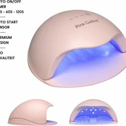 Pink Gellac | Pro LED Lamp - Nageldroger Voor Gellak - Roze - Met Timer -Lanaform Shop 550x513 1