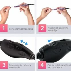 LifeGoods Elektrische Nagelfrees - 11 Nagelvijl Bitjes En 56 Schuurrolletjes - Manicure / Pedicure 14 LifeGoods Elektrische Nagelfrees - 11 Nagelvijl Bitjes En 56 Schuurrolletjes - Manicure / Pedicure -Lanaform Shop 550x518