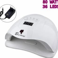 BenjaBeauty Nageldroger 80 Watt 36 Leds|UV Lamp Gelnagels|gel|gellak|pedicure|manicure|Wit