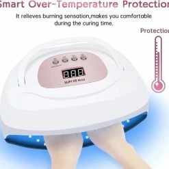 Nageldroger - SUN X8 Max - UV LED Lamp Nagels - 57 LED - Nagel - UV - LED Lamp - Nagellamp - Nail Dryer - Nagels - Salon - Professioneel - 2 Handen - 180 Watt - Model 2021