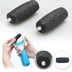 Merkloos Navulverpakking Velvet Smooth Elektronische Voetvijl - 2 Stuks Extra Grof Eeltroller Voor Scholl Elektronische Voetvijl - Eeltverwijderaar - Verwisselbare Rollers