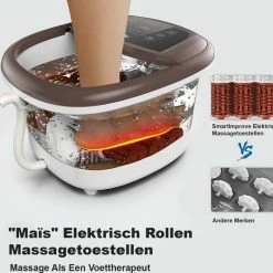 SmartImprove - Voetenbad -Massageapparaat - Met Snelle Verwarming - Automatische Massage - En - Krachtige Bubbel - Jets - Gemotoriseerd - Shiatsu - Massagerollers - Pedicure - Voor Vermoeide Voeten - Instelbare Tijd - En - Temperatuur -Lanaform Shop 550x523 12