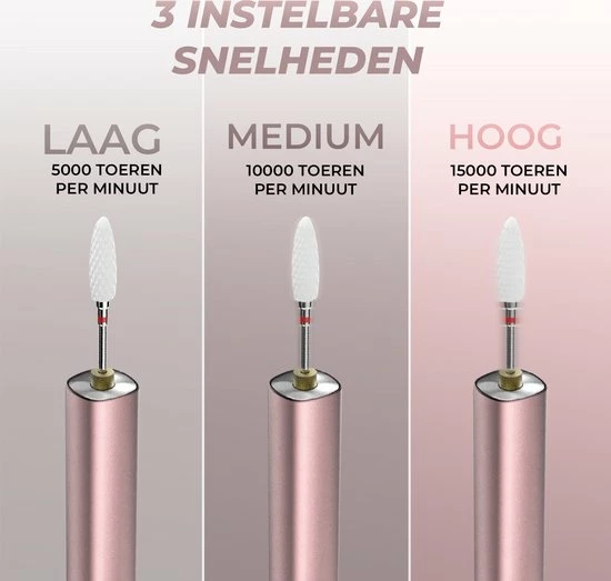 For U ForU Elektrische Nagelfrees - Draadloos Nagelvijl - Manicure/Pedicure Set - 12 Bitjes En 30 Schuurrolletjes 5 For U ForU Elektrische Nagelfrees - Draadloos Nagelvijl - Manicure/Pedicure Set - 12 Bitjes En 30 Schuurrolletjes - Image 3