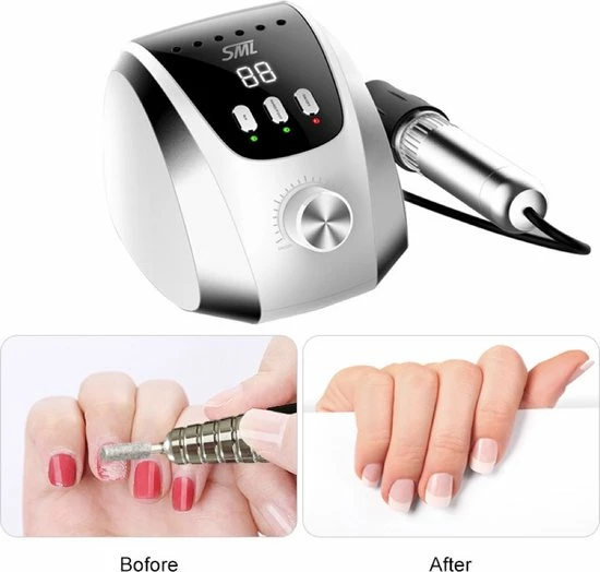 CACCIO® NAILS 2022 Nagelfrees-M13 Electrische Nagelvijl-Inclusef 6 Bitjes - Nagelboor - Acrylnagels - Gelnagels - Manicure/Pedicure Handen En Voeten - Nagels - Nail Drill Machine - 35000 RPM - Wit - Inclusief 6 Bitjes - Hoge Kwaliteit - Nagelstudio - Professioneel 5 CACCIO® NAILS 2022 Nagelfrees-M13 Electrische Nagelvijl-Inclusef 6 Bitjes - Nagelboor - Acrylnagels - Gelnagels - Manicure/Pedicure Handen En Voeten - Nagels - Nail Drill Machine - 35000 RPM - Wit - Inclusief 6 Bitjes - Hoge Kwaliteit - Nagelstudio - Professioneel - Image 3