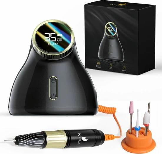 Naera E105 Nagelfrees 35000 RPM - Elektrische Nagelvijl - Manicure En Pedicure - Zwart 3 Naera E105 Nagelfrees 35000 RPM - Elektrische Nagelvijl - Manicure En Pedicure - Zwart