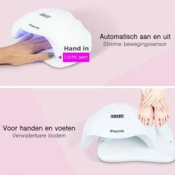 LifeGoods 54W LED Nageldroger Voor Gelnagels - Geschikt Voor Elke Nagel Gellak - 36 LEDs -Lanaform Shop 550x528