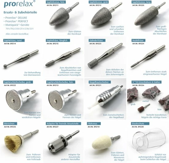 Prorelax Deluxe - Manicure & Pedicureset - 15 Opzetstukken- In Aluminium Koffer 8 Prorelax Deluxe - Manicure & Pedicureset - 15 Opzetstukken- In Aluminium Koffer - Image 6