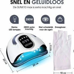 SUN X10 MAX UV Lamp Gelnagels - 280 Watt - Gellak Lamp - Nagellamp -Lanaform Shop 550x529 4