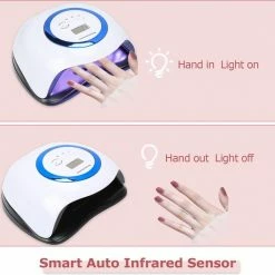 Alizendeh 168W LED UV Nageldroger UV Lamp Gelnagels - LED Lamp Nagels - Gellak Lamp - Nageldroger Met 4 Timer 42 Lichten Witte Met Sensor Nagellak Droger -Lanaform Shop 550x529 6