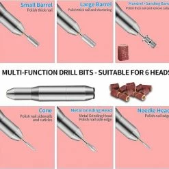 Zacro Elektrische Nagelfrees - 6 Nagelvijl Bitjes En 56 Schuurrolletjes - Manicure / Pedicure - Nagelverzorging - Manicure Nagel Freesmachine - Zilver 18 Zacro Elektrische Nagelfrees - 6 Nagelvijl Bitjes En 56 Schuurrolletjes - Manicure / Pedicure - Nagelverzorging - Manicure Nagel Freesmachine - Zilver -Lanaform Shop 550x530 10