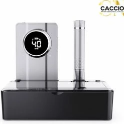 CACCIO® NAILS CACCIO®-40.000 RPM NAIL MASTER-2022 Silver Nagelfrees-Draadloze-Oplaadbare-Power Bank-2022 Geupgraded Nagelfrees-Pedicure En Manicure-Nieuwe Technologie-Aluminimum Nagelfrees-Gellak Nagels-Acryl Nagels-Nagelstudio-Nagels-Professioneel