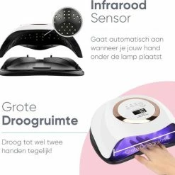 De Sera UV Lamp Gelnagels 168W - LED Lamp Nagels - Gellak Lamp - Nageldroger Met 2.5 Meter Lang Snoer - Wit -Lanaform Shop 550x531