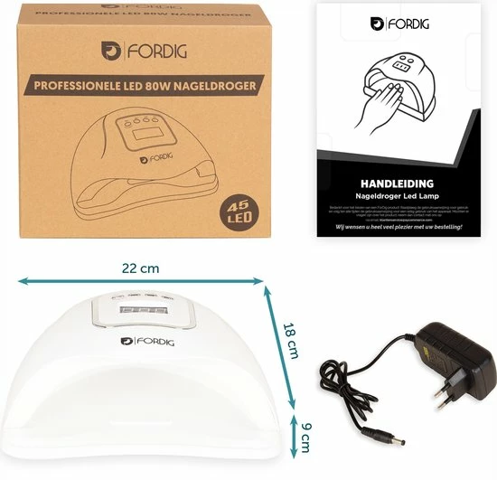 ForDig 80W Professionele Nageldroger Voor Gel Nagels - Nagellak Droger Met UV LED Lamp En Timer Voor Gelnagels - Nageldrogerlamp Met 45 LED Lampjes Voor Nagel Gellak - Geschikt Voor Manicure En Pedicure - Nagellakdroger Hard Gelpolish Builder 9 ForDig 80W Professionele Nageldroger Voor Gel Nagels - Nagellak Droger Met UV LED Lamp En Timer Voor Gelnagels - Nageldrogerlamp Met 45 LED Lampjes Voor Nagel Gellak - Geschikt Voor Manicure En Pedicure - Nagellakdroger Hard Gelpolish Builder - Image 7