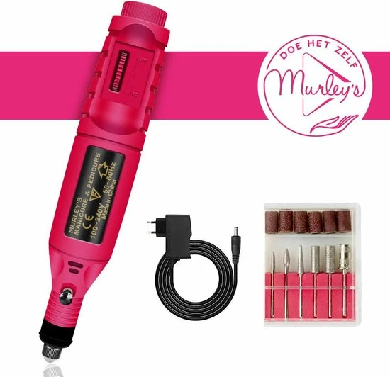 MURLEY'S Elektrische Nagelfrees Beginners - 20.000 Toeren - Incl. 6 Bitjes En 6 Schuurrolletjes - Manicure & Pedicure Set 11 MURLEY'S Elektrische Nagelfrees Beginners - 20.000 Toeren - Incl. 6 Bitjes En 6 Schuurrolletjes - Manicure & Pedicure Set - Image 9