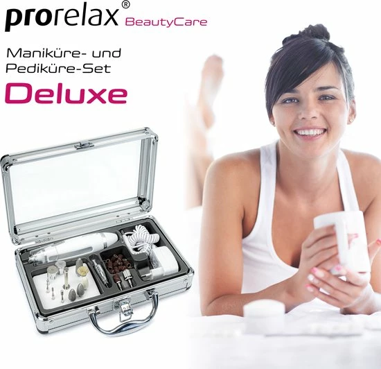Prorelax Deluxe - Manicure & Pedicureset - 15 Opzetstukken- In Aluminium Koffer 6 Prorelax Deluxe - Manicure & Pedicureset - 15 Opzetstukken- In Aluminium Koffer - Image 4
