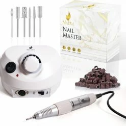Naera Professionele Elektrische Nagelvijl Set - Nagelfrees Machine Voor Freesen / Slijpen / Snijden / Polijsten - Manicure Nagel Freesmachine - Manicureset - Pedicureset - Nagelverzorging - Wit