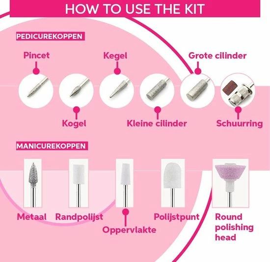 Vivefly Healthcare Nailisha Elektrische Nagelvijl - Pedicure En Manicure - Nagels - Nagelfrees - Eelt Verwijderen- 15.000 Touren- Acrylnagels - Gelnagels- Draadloos 9 Vivefly Healthcare Nailisha Elektrische Nagelvijl - Pedicure En Manicure - Nagels - Nagelfrees - Eelt Verwijderen- 15.000 Touren- Acrylnagels - Gelnagels- Draadloos - Image 7