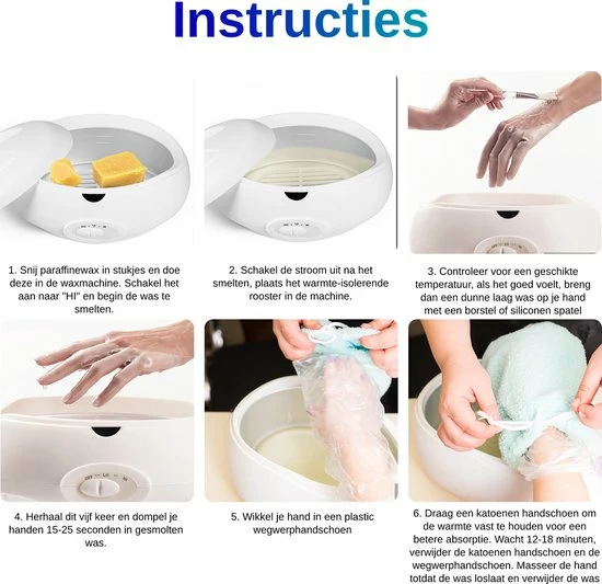 Faseras Paraffinebad - Voor Handen/Voeten - Wit 4 Faseras Paraffinebad - Voor Handen/Voeten - Wit - Image 2