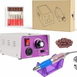 Naera R102 Retro Nagelfrees - Elektrische Nagelvijl - Manicure- En Pedicure Set - Voor Gel/Acryl/Kunst Nagels - Incl. 56 Schuurrolletjes