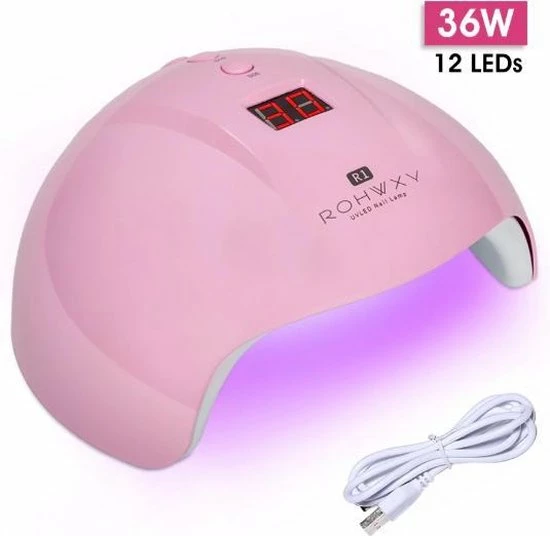 WiseGoods - Nagel UV Lamp Gelnagels - LED Lamp - Gellak - Nagellak Droger - Nagellak - 36W - Roze 4 WiseGoods - Nagel UV Lamp Gelnagels - LED Lamp - Gellak - Nagellak Droger - Nagellak - 36W - Roze - Image 2