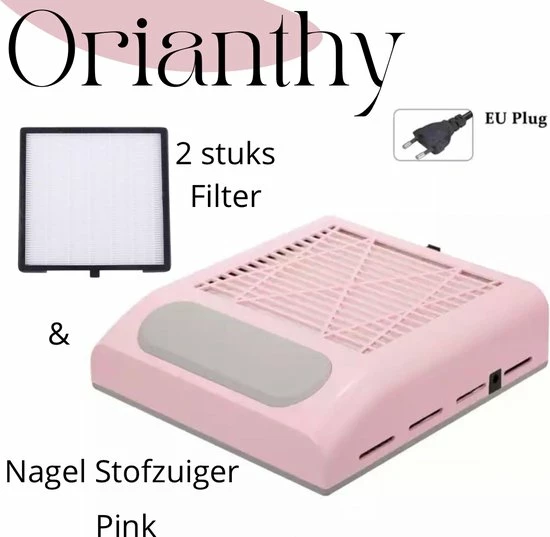 Orianthy Nagel Stofafzuiger - Nagel Stofafscheider Zuigmachine - Manicure- Roze - Nail Dust Collector Pink 3 Orianthy Nagel Stofafzuiger - Nagel Stofafscheider Zuigmachine - Manicure- Roze - Nail Dust Collector Pink