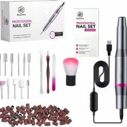 Beeperfect? Elektrische Nagelvijl - Nagelfrees - Manicure En Pedicure Set - 11 Bitjes En 60 Schuurrolletjes - 4 Extra Accessoires -Lanaform Shop 550x537