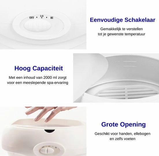 Faseras Paraffinebad - Voor Handen/Voeten - Wit 5 Faseras Paraffinebad - Voor Handen/Voeten - Wit - Image 3