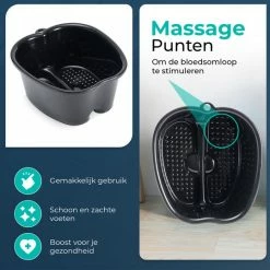 BUDDLEY? Voetenbaden Voor Voetenbad Producten Pedicure Zwembad Voetbad Geschikt Voor Voetenbadzout En Voetenbadproducten Voetbadje Als Teil Kunststof Voetenbad Ontspan Je Voeten Zwart -Lanaform Shop 550x538 2