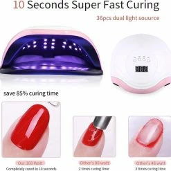 Aokyom Nageldroger 168 W 36 UV-Leds Lamp Voor Nagels Professionele Nagellamp Met 10/30/60/99s Timer, Lcd-Display En Smartsensor Voor Vingers/Teennagels Voor Alle Gelnagellak, Gelnagels, Shellac 17 Aokyom Nageldroger 168 W 36 UV-Leds Lamp Voor Nagels Professionele Nagellamp Met 10/30/60/99s Timer, Lcd-Display En Smartsensor Voor Vingers/Teennagels Voor Alle Gelnagellak, Gelnagels, Shellac -Lanaform Shop 550x538 27